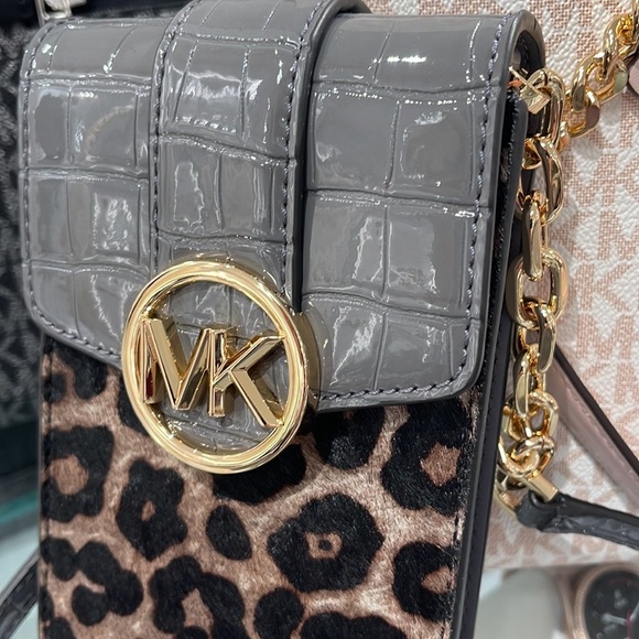 Michael Kors Carmen Small NS Phone XBODY HairCalf 
HTHR Gray Multi - Picture 8 of 16